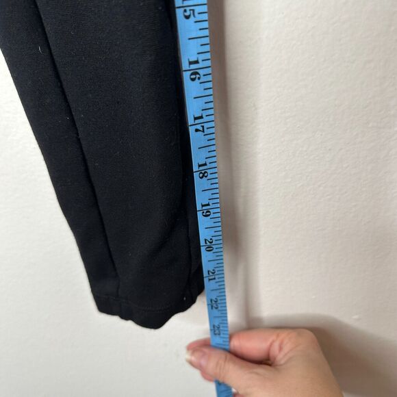 Loft Black Petite Seamed Ponte Cropped Thick Opaque Stretch Pull Up Leggings XSP - Picture 11 of 13